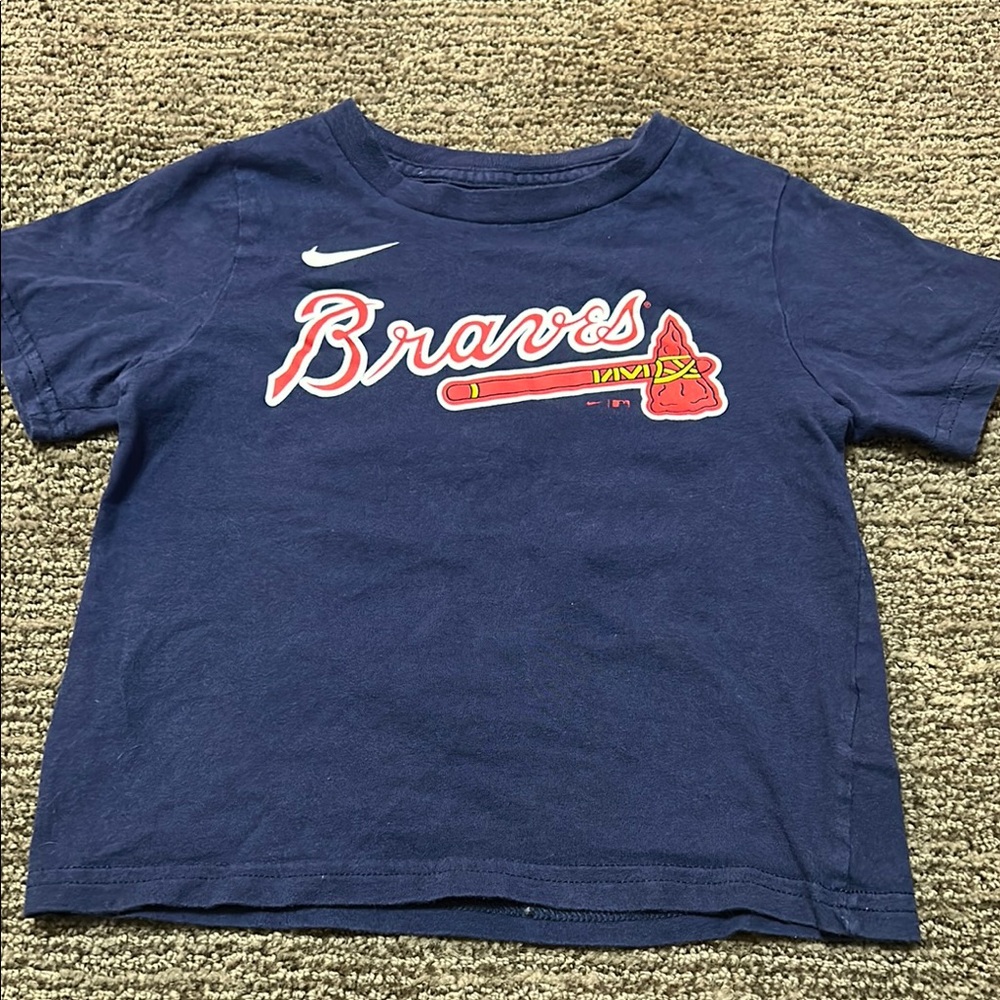 Nike Kids Navy Atlanta Braves Tee #13 Acura Jr.